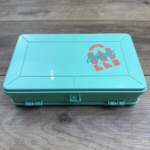 Vintage 90's Caboodles Travel Case Organizer‎ Jewelry Storage Box Turquoise
